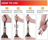 Air Pressure Pump Bottle Opener With Foil Cutter,Aerator Pourer,Vacuum Stopper(4PCS),Simple Cork Remover,Efficient Corkscrew Bottle Opener,Great For Wine Lovers,Perfect Wine Gift.